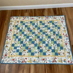 Baby Ellie Elephant Anthropomorphic Patchwork Baby Quit Blanket Throw Playmate